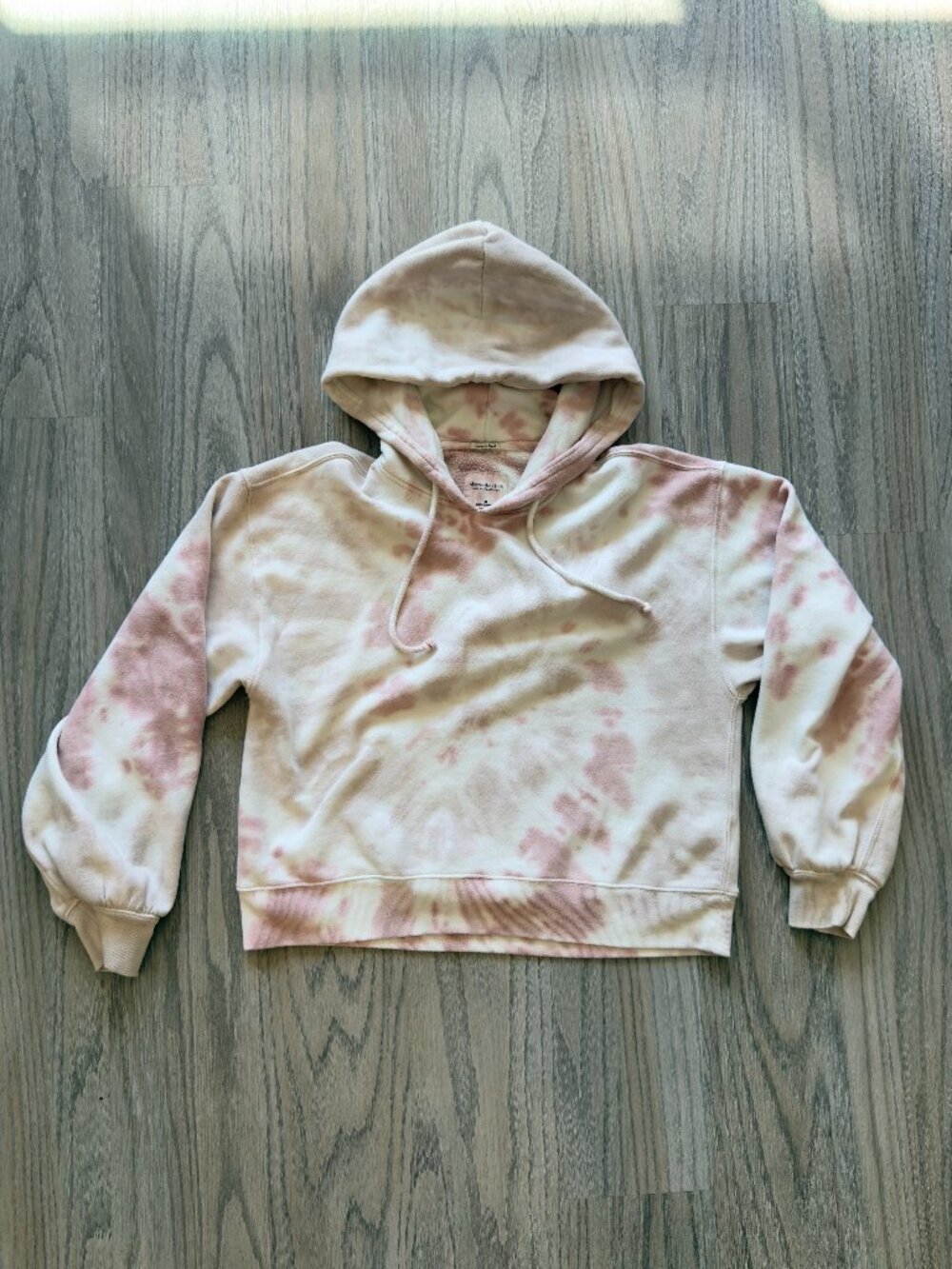 Abercrombie Pink Tie-Dye Hoodie, Size Medium